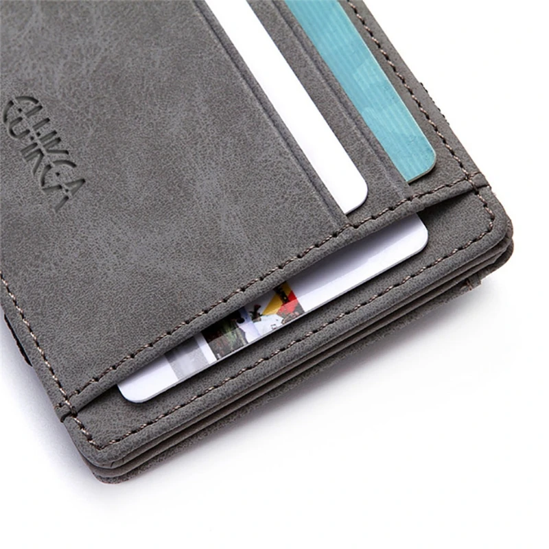 

PU Leather Slim Pocket Wallet Magic Money Case Credit Card Holder Coin Purse Organizer For Men Women
