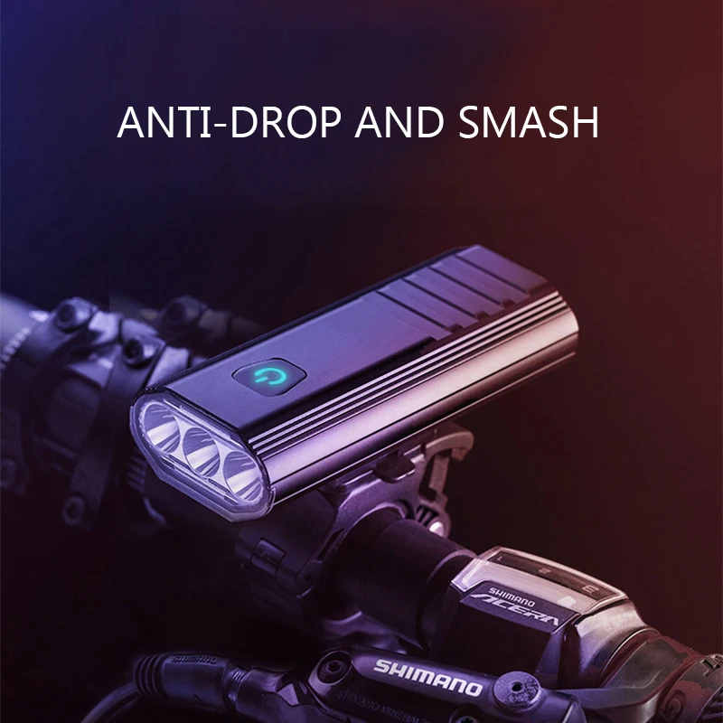 Billig 5200mAh Leistungsstarke Fahrrad Front Licht 3 LED Hellsten USB Aufladbare Radfahren Licht Power Bank Aluminium Legierung 18650 Taschenlampe