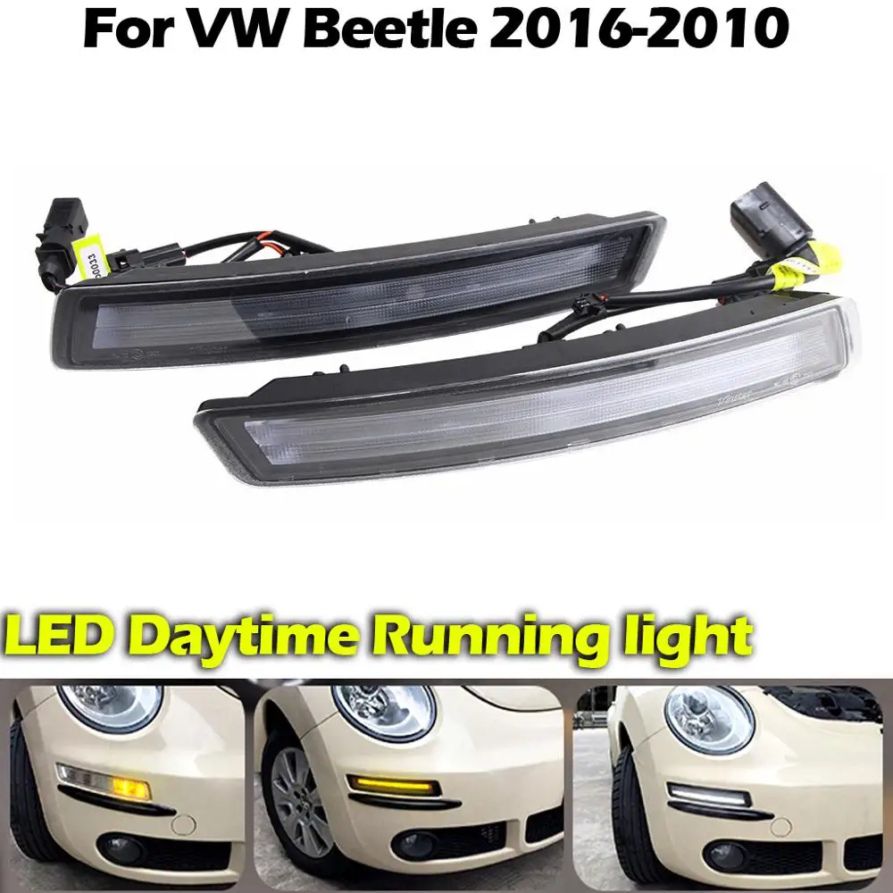 Белый дневной светильник для VW Beetle 2006 2010 желтый указатель поворота