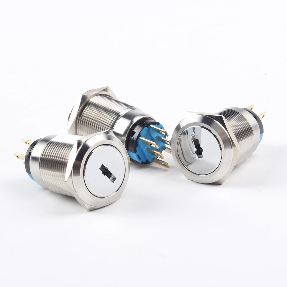 19 мм латунная защелка 2 или 3 позиционная клавишная Кнопка металлический