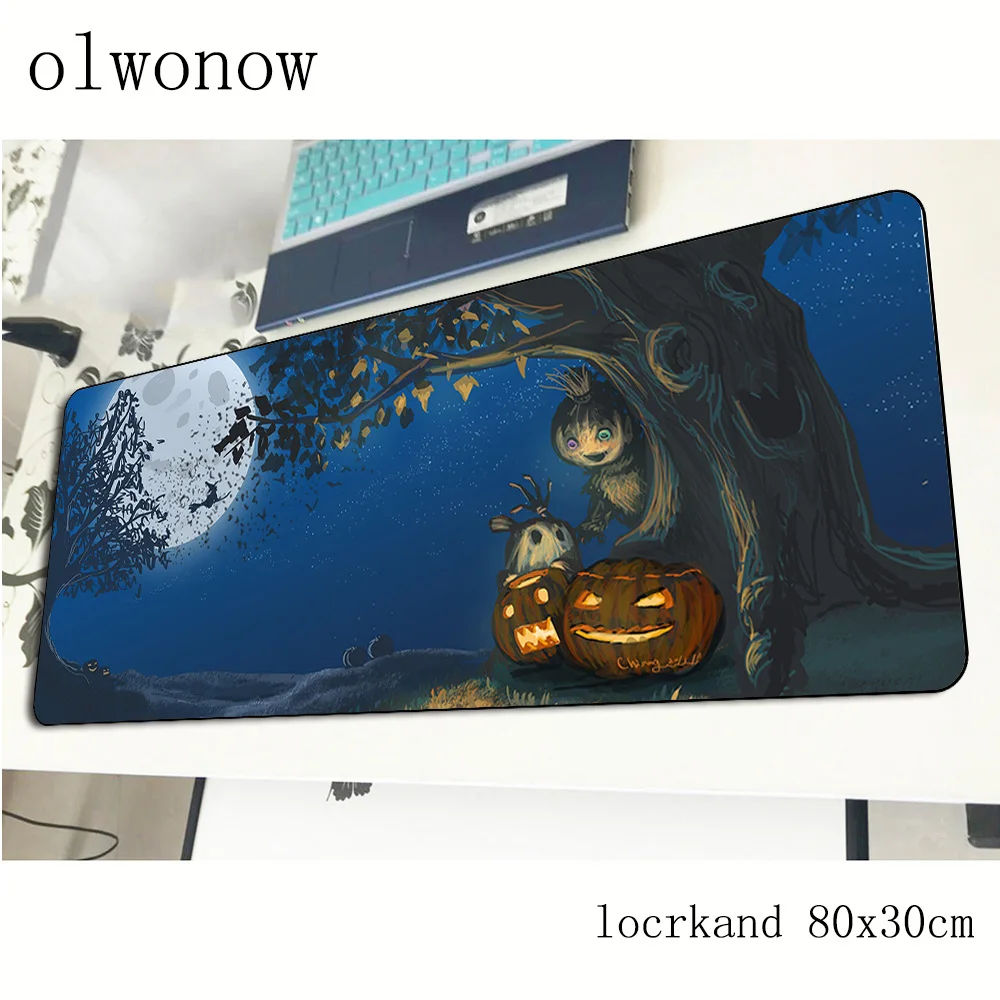 

Halloween Pumpkin mousepad 80x30cm gaming mouse pad big gamer mat esports game computer desk padmouse keyboard play mats