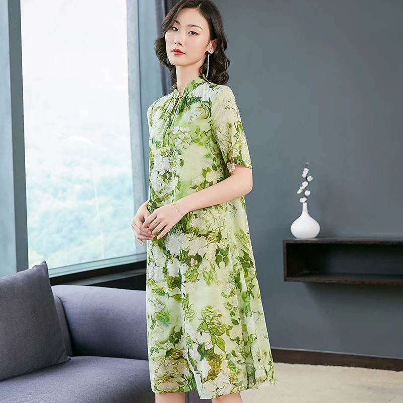 Женское Летнее шелковое платье миди в стиле бохо элегантные вечерние платья