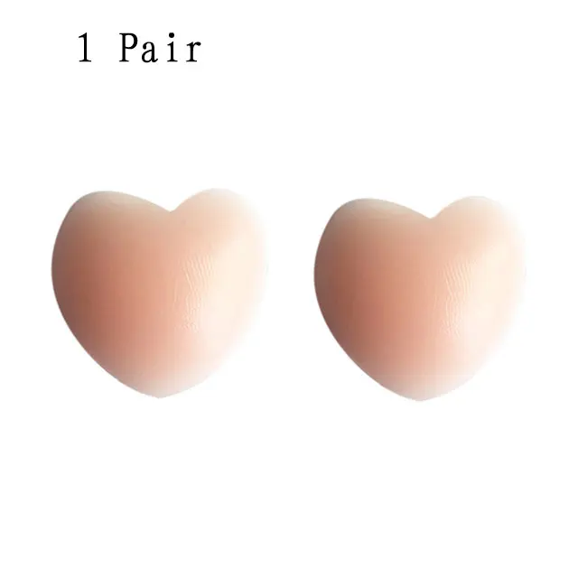 Heart Shape 1 Pair 1 пара/2 пары горячая Распродажа набор бикини паста БУМАЖНОЕ ПЛАТЬЕ наклейка на грудь Ms. силиконовый невидимый сексуальный многоразовый нагрудный колпачок для сосков - Цвет: Heart Shape 1 Pair