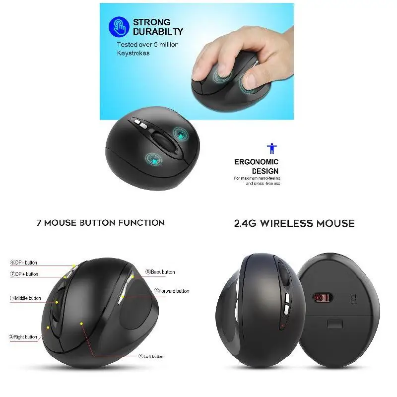 2.4G Wireless Photoelectric Vertical Mouse Laptop USB Office Accessories JR Deals | Компьютеры и офис