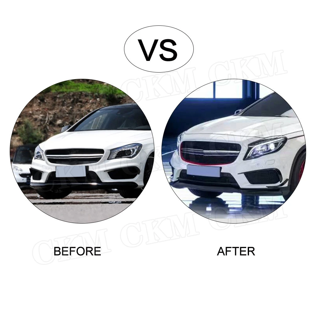 4 шт. передний бампер из углеродного волокна/АБС пластика для Benz GLA Class X156 GLA200 GLA260