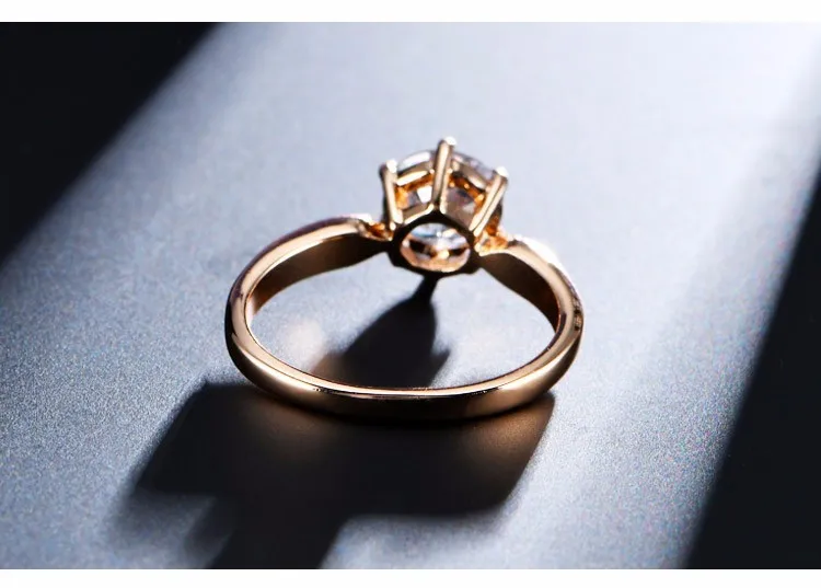 1.75ct AAA Циркон Свадебные ювелирные обручальные кольца для женщин розовое золото