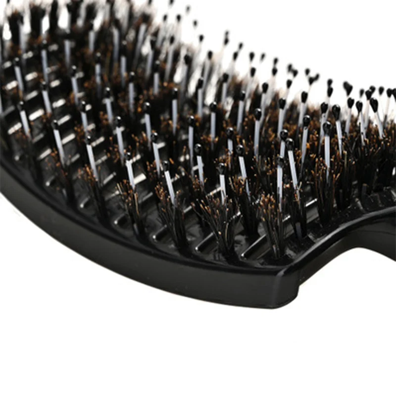 

Costway Women Hair Scalp Massage Comb Bristle Nylon Hairbrush Wet Curly Detangle Hair Brush for Salon Hairdressing Styling Tools