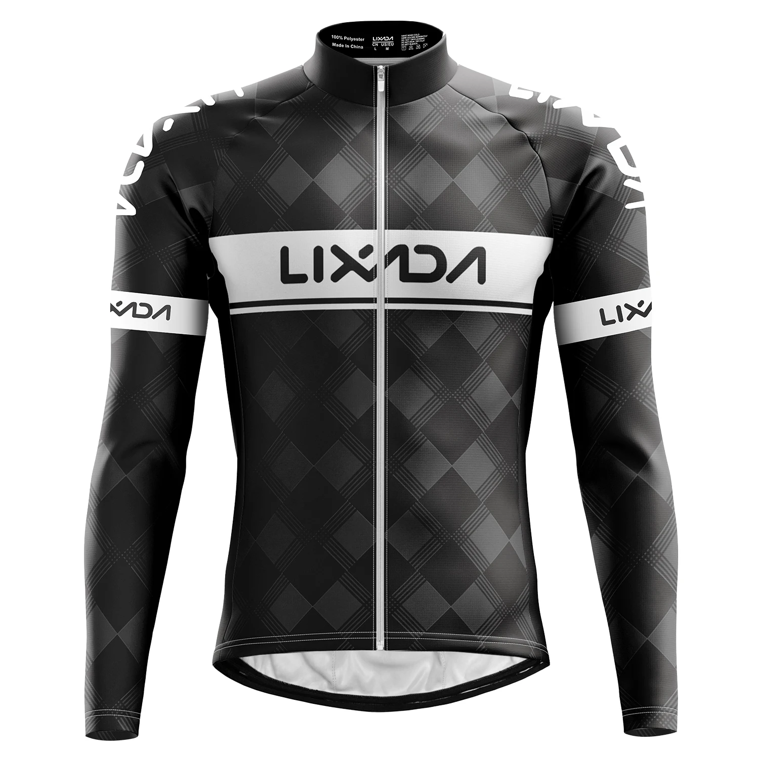 

Lixada Cycling Clothing Set Windproof Long Sleeve Bicycle Jersey Jacket 3D Padded Pants Outdoor Cycling Running Sports Jacket