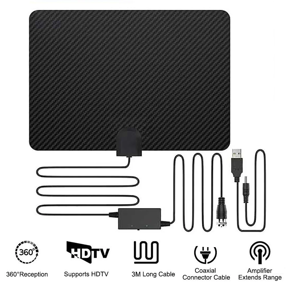 

4K Digital HDTV Aerial Indoor Quick Response Amplified Antenna 1280 Miles Range For Life Local Channels Broadcast Ultra HDTV