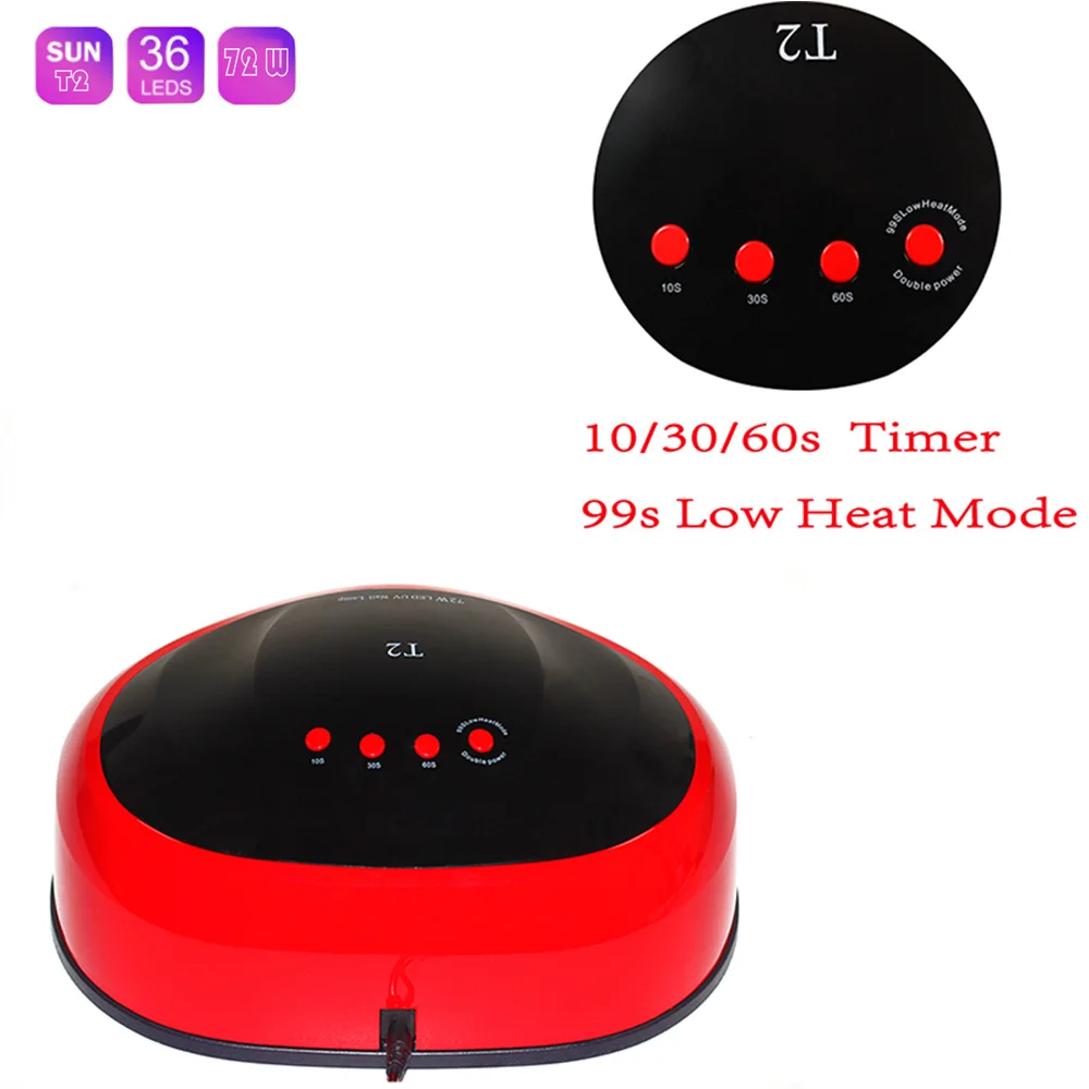72 Вт солнечные T2 лампы для ногтей УФ лампа Светодиодный Сушилка всех гели от