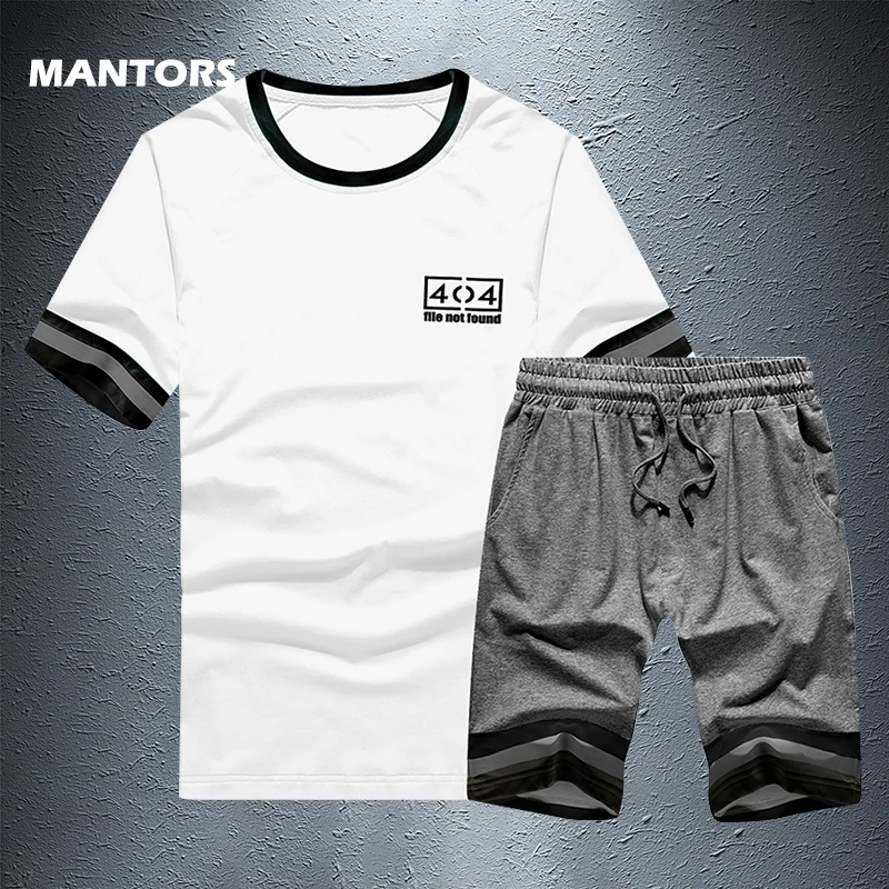 Мужской спортивный костюм повседневный с шортами комплект из 2 предметов: