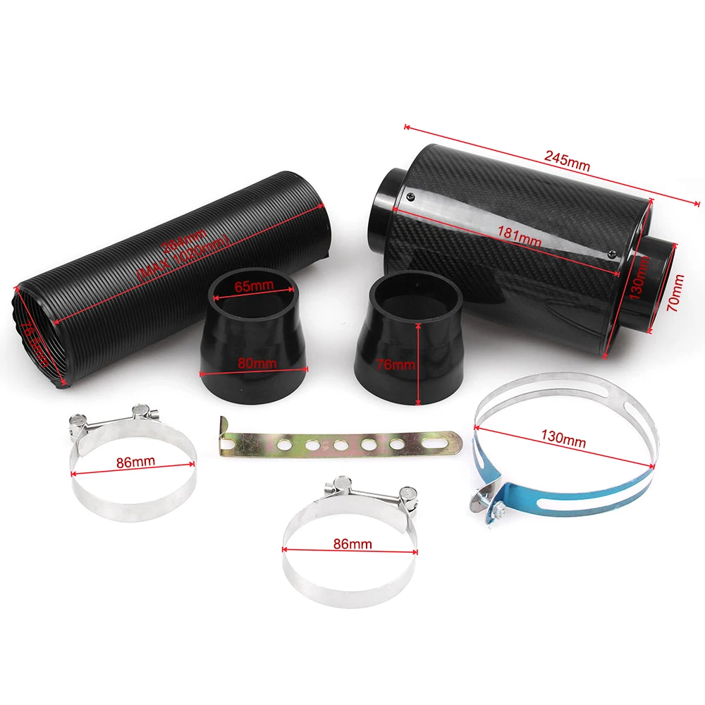 Универсальный впускной воздушный фильтр набор индукции холодного воздуха 3