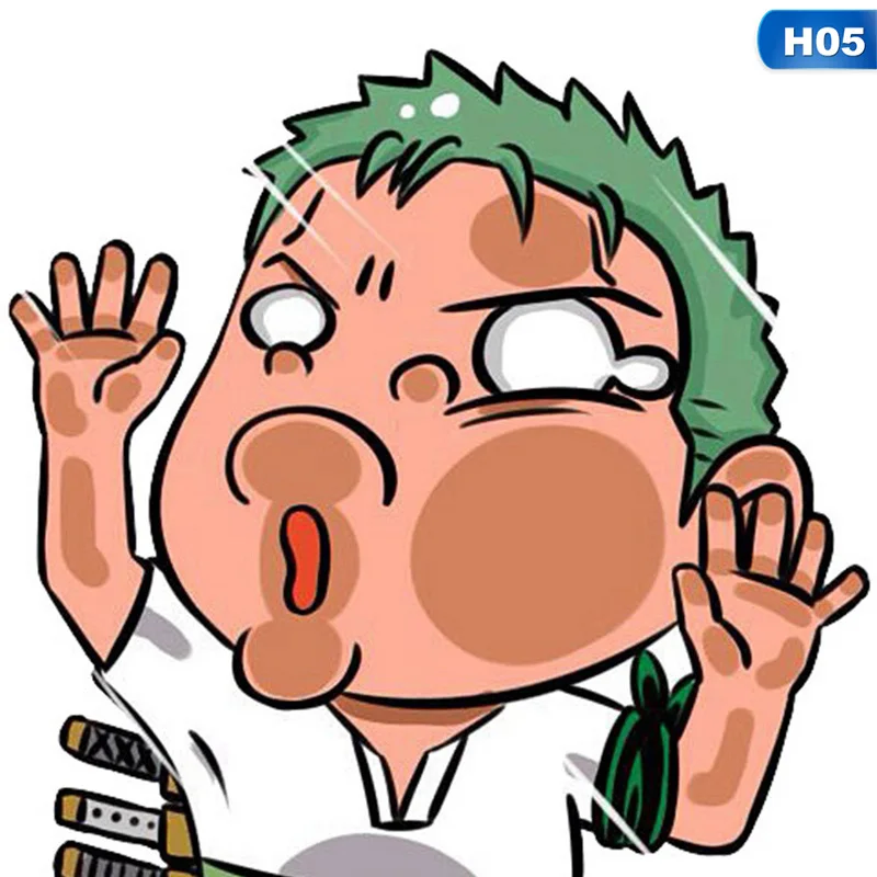 

Car Styling Cartoon Car Stickers Anime One Piece Luff Hitting the Glass Car Stickers Decals for Toyota Chevrolet Tesla BMW Lada