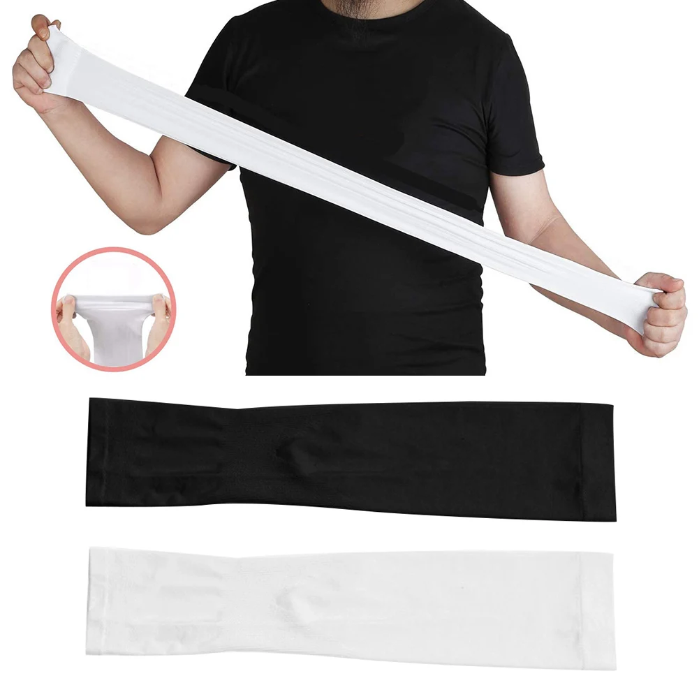 

Охлаждающие рукава унисекс, 1 пара, обложки для езды на велосипеде, бега, защита от УФ-лучей, мужские нейлоновые крутые рукава для скрытия татуировок