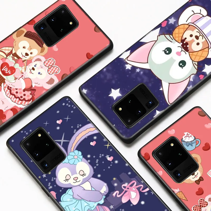 

Duffy Disney Bear Black Phone Case For Samsung Galaxy A72 A52 A42 A32 Lite A22 A13 A12 5G A03S A02S A02 Soft Cover