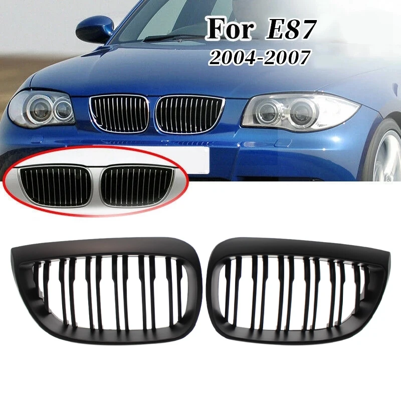 Передняя решетка радиатора с двойной линией сменный спортивный гриль для BMW E81 E87