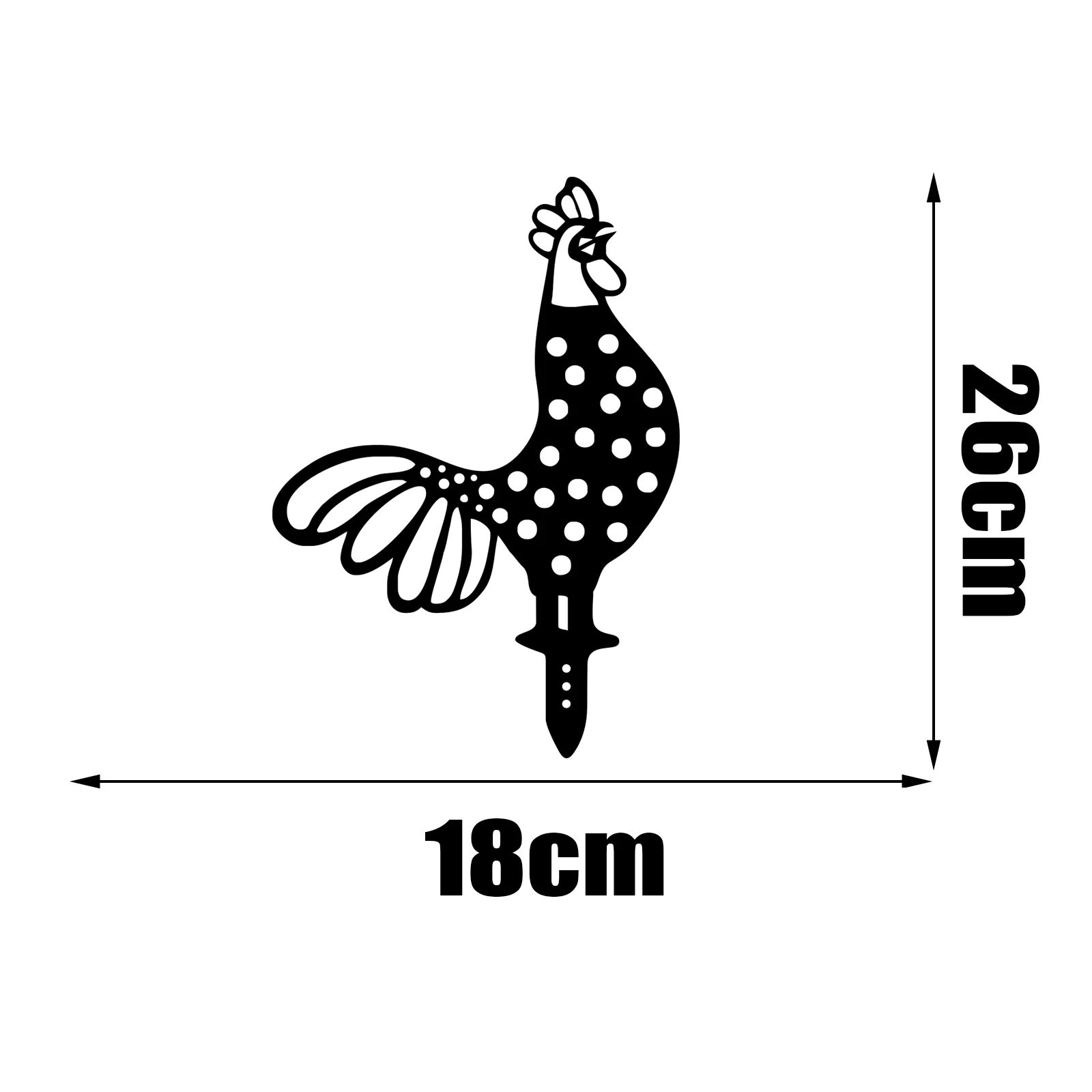

Cock Sculpture Yard Decor Lawn Stakes Gardening Ornaments Acrylic Black Chicken Gardening Gift Yard Decor Art Creative