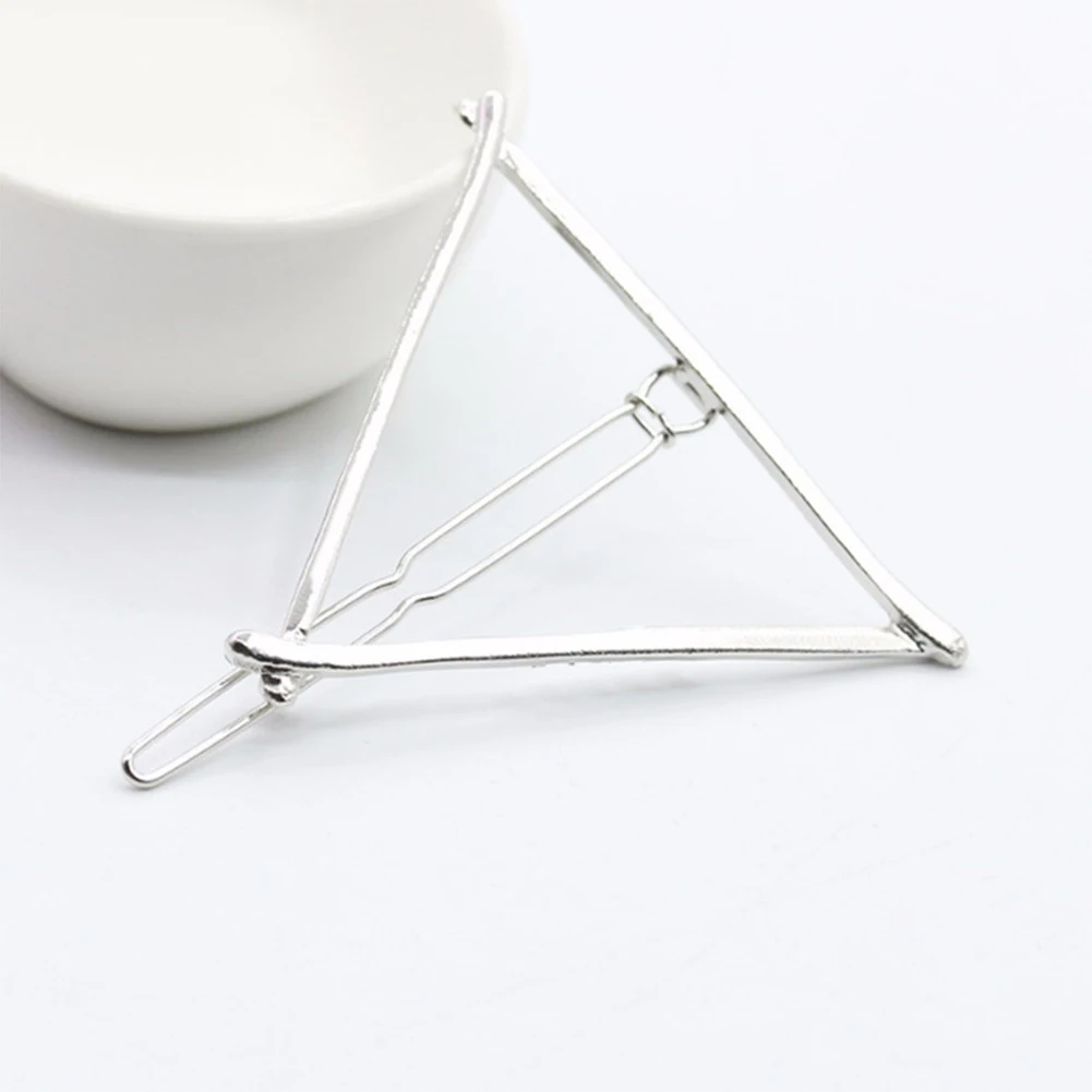 

10PCS Minimalist Geometric Triangle Hair Clip Hollow Metal Hairpin Clamps Accessories Cute Barrettes Bobby Pin Ponytail Holder