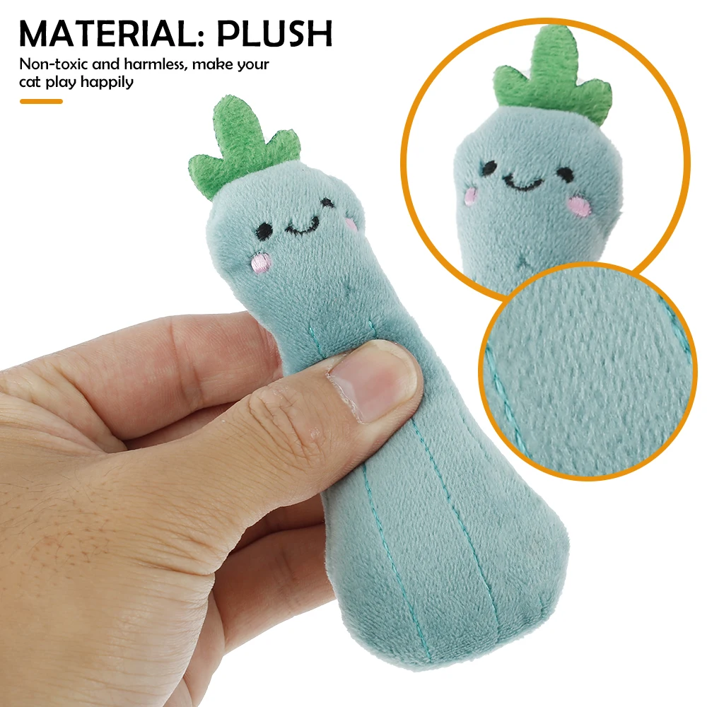 Мягкая Плюшевая морковка 5 шт. в форме кошачьей мяты кукурузы баклажанов перца