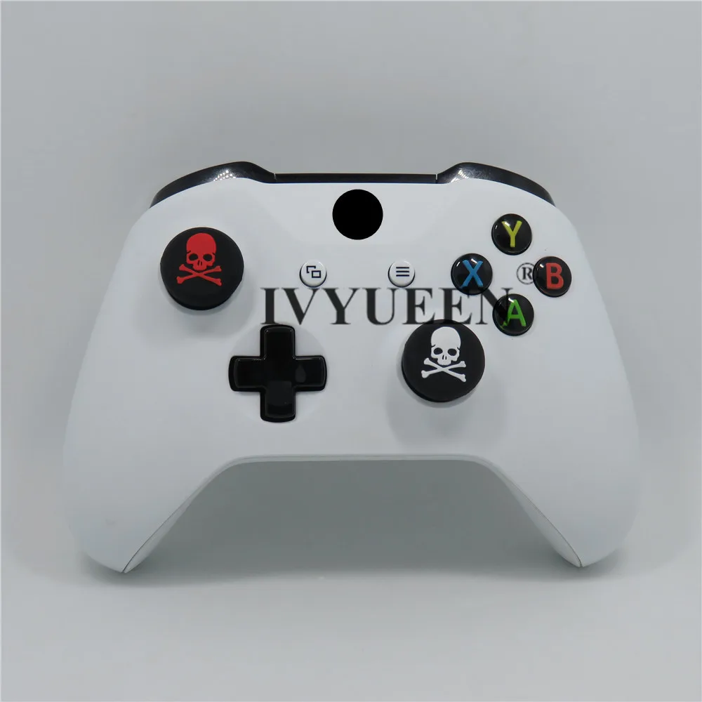 Силиконовые колпачки IVYUEEN для джойстика с рисунком кота/черепа Dualshock 4 PS4 Pro Slim XBox One