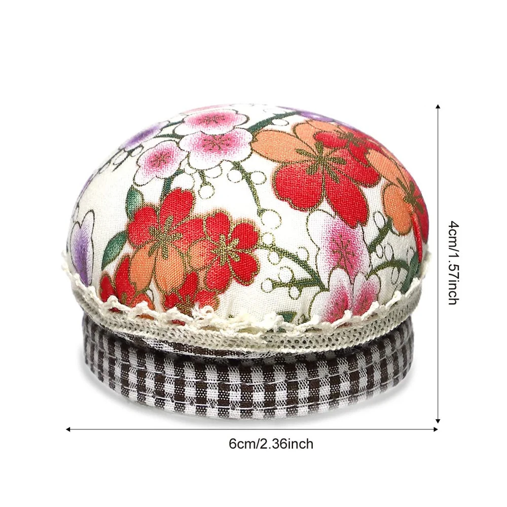 

2-in-1 Needle Cushion Sewing Pin Cushion with Retractable Soft Tape Measure DIY Pin Cushion Organizer for Quilting Accessories
