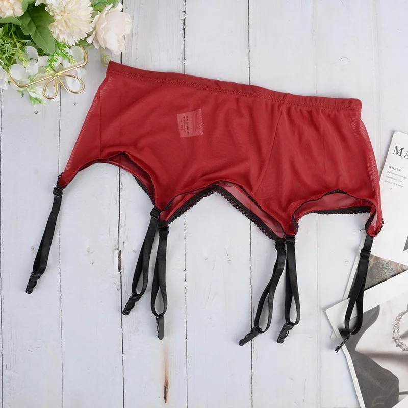 Винтажные летние новые женские пикантные прозрачные подвязки с поясом выше
