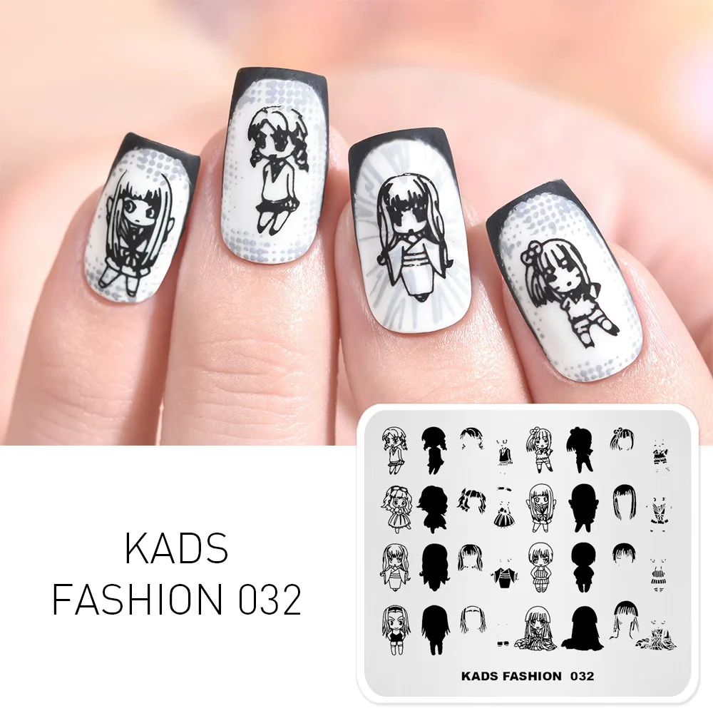 Fashion 032 KADS стемпинг пластины для стемпинга штамп для стемпинга 23 дизайн Хэллоуин цветок стемпинг для ногтей пластины для ногтей трафареты для ногтей стемпинг пластины для маникюра стэмпинг печать для ногтей дизайн ногтей - Цвет: Fashion 032