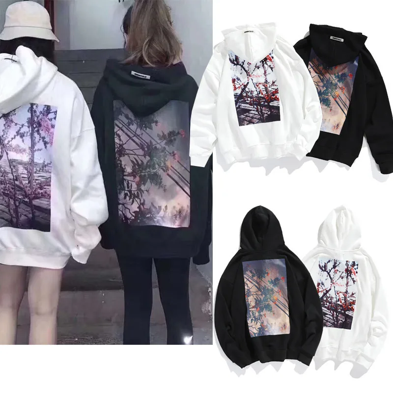 Уличный свитер 20ss в европейском и американском стиле с капюшоном цветочным