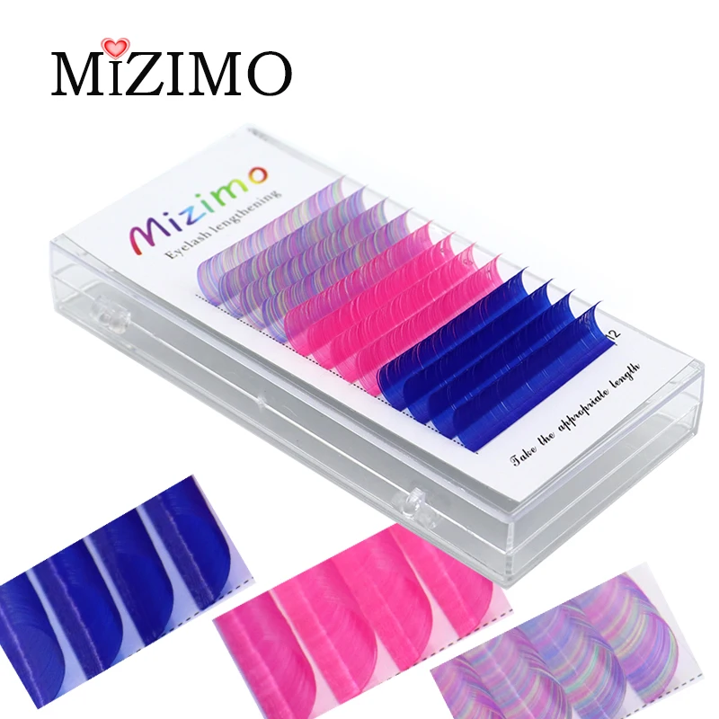 Grafted False Eyelashes Length: 8-15mm Thickness: 0.07/0.10mm Tri-color Mixed Natural Soft Extended Makeup C/d