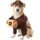 Новинка забавная собака UPS USPS почтовая переноска костюм креативный питомец Хэллоуин почтовый костюм Одежда для косплея собака Рождественская Вечеринка Одежда