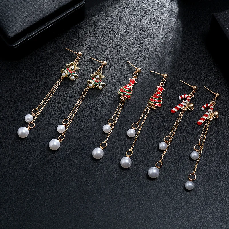 

Earrings For Women New Trendy Statement Christmas Tree Santa Claus Snowman Drop Earrings Jewelry Girls Christmas Gifts Wholesale