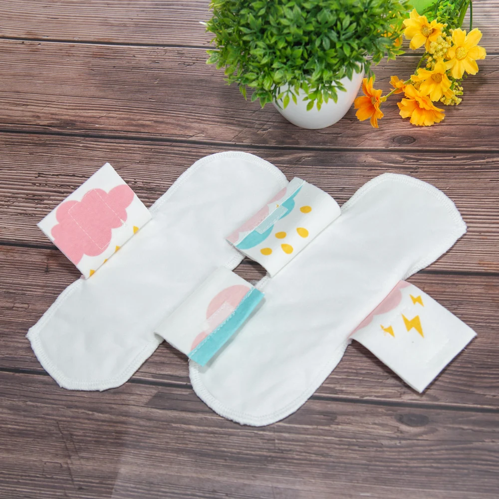 

2Pcs Thin Reusable Menstrual Pads Washable Sanitary Pads Women Soft Period Cotton Pads Napkin Panty Liner Feminine Hygiene 210mm
