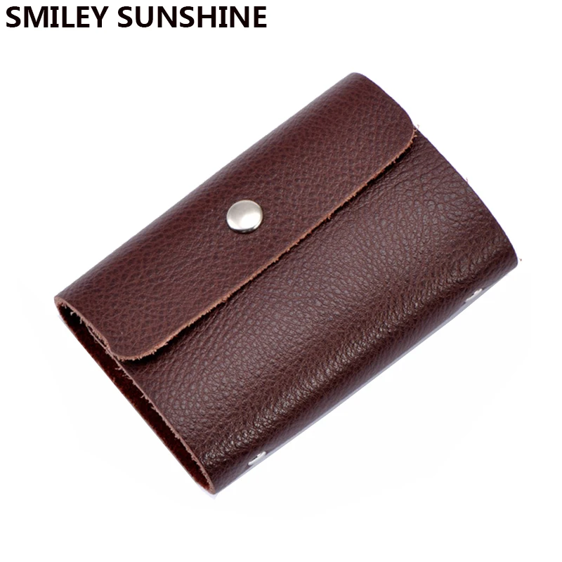 Держатель для карт из натуральной кожи деловой держатель мужской кошелек чехол