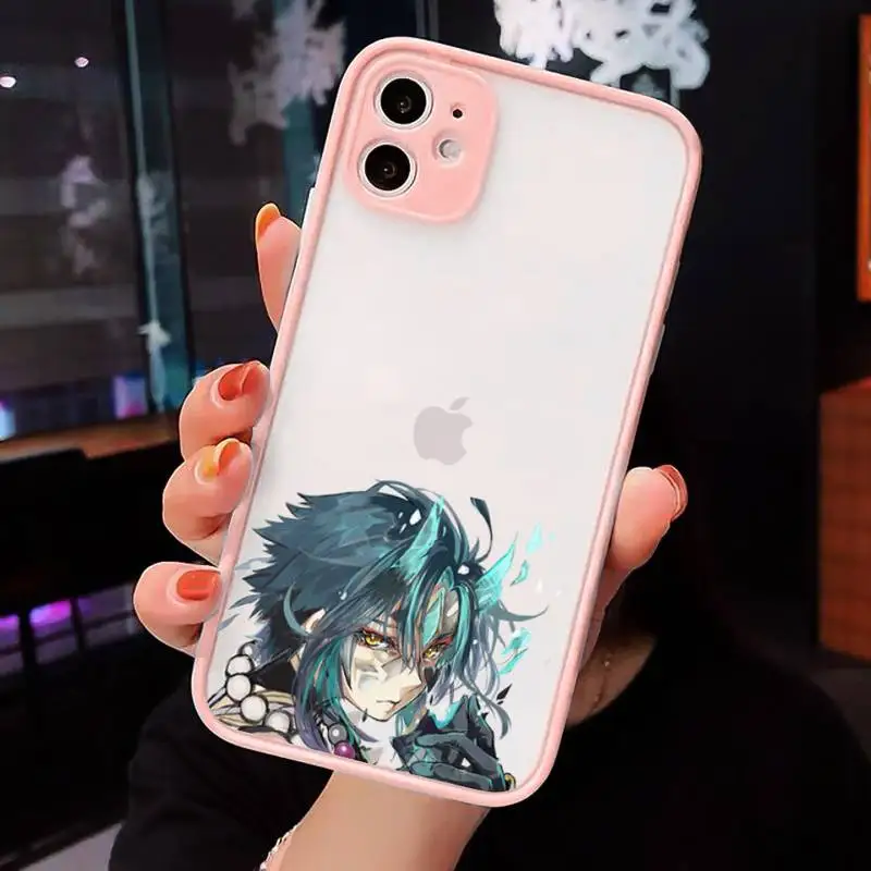 

genshin impact fashion art game Phone Cases matte transparent For iphone 7 8 11 12 plus mini x xs xr pro max cover