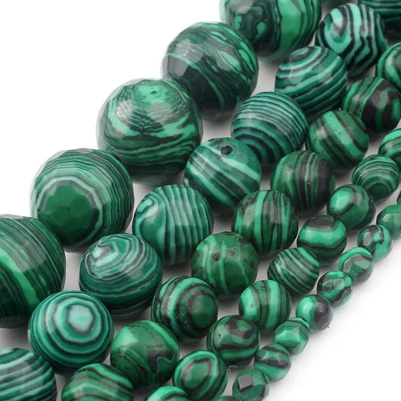 Граненые натуральные зеленые бусина из арахита для изготовления ювелирных