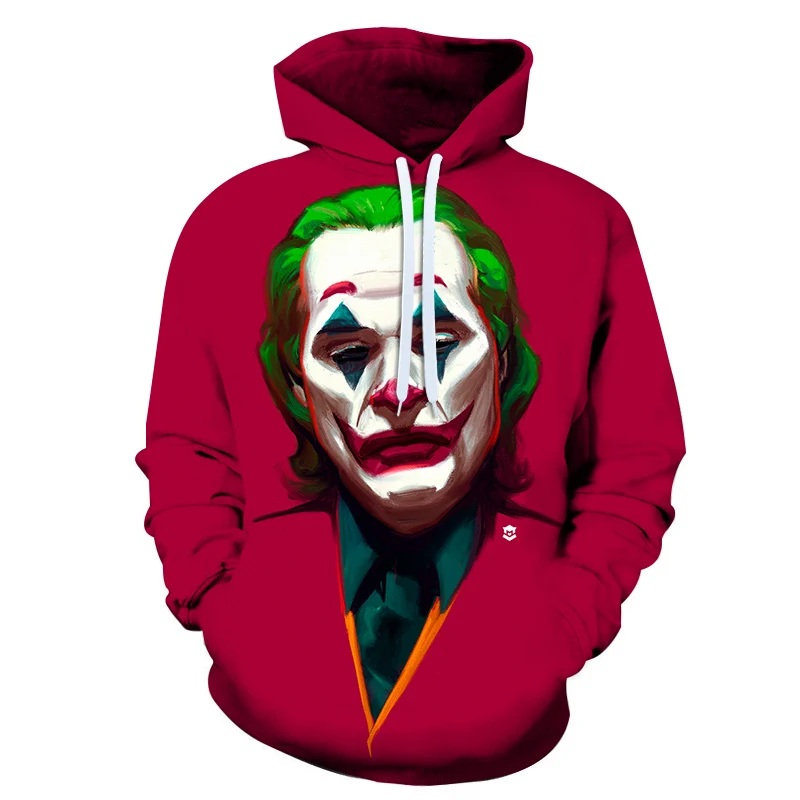 2019 горячая Распродажа 3D толстовки с капюшоном изображением Джокера Wacky печати