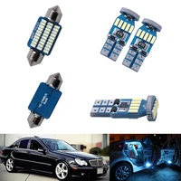 11pcs canbus white ice blue led interior light kit for mercedes benz w203 2001 2007 accessories dome map trunk reading lights