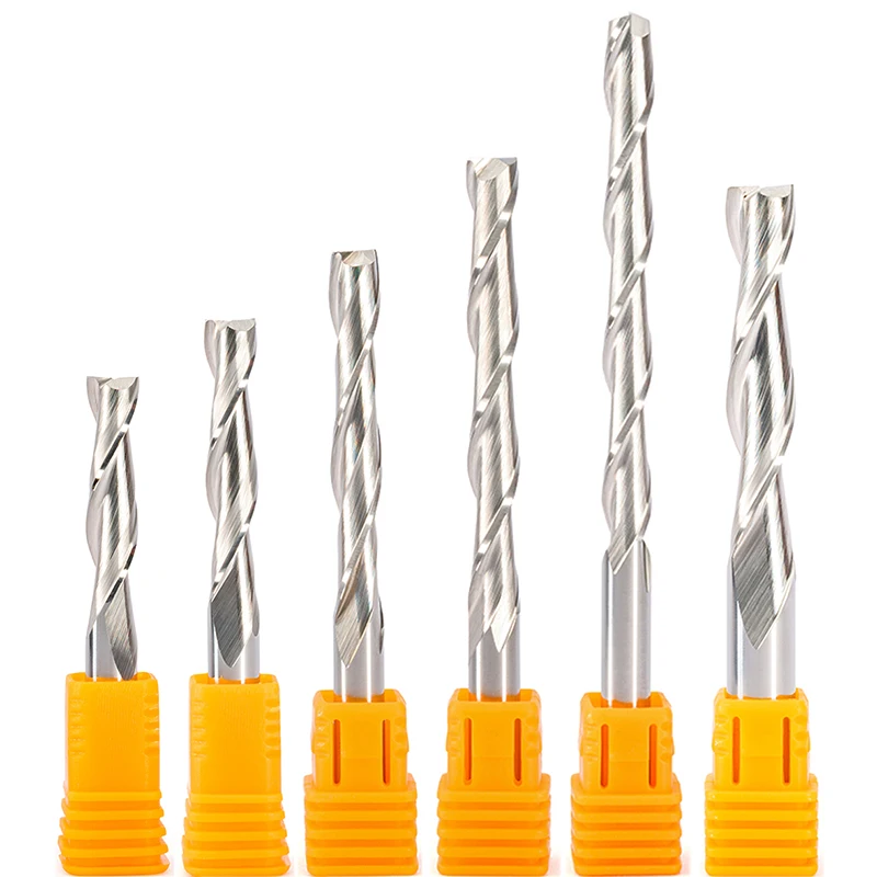 Концевые фрезы SHK твердосплавные с 2 зубьями 6 мм 17-62 для древесины акрила МДФ ПВХ 10