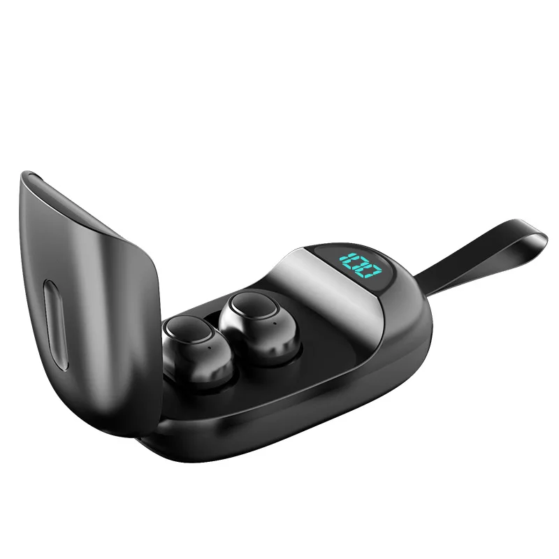 

New product bluetooth headset wireless 5.0 mini binaural stereo earbud type LED digital display tws sports headset