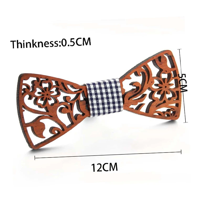 

New Floral Wood Bow Ties for Men Bowtie Hollow Butterflies Wedding suit wooden bowtie Shirt krawatte Bowknots Slim tie