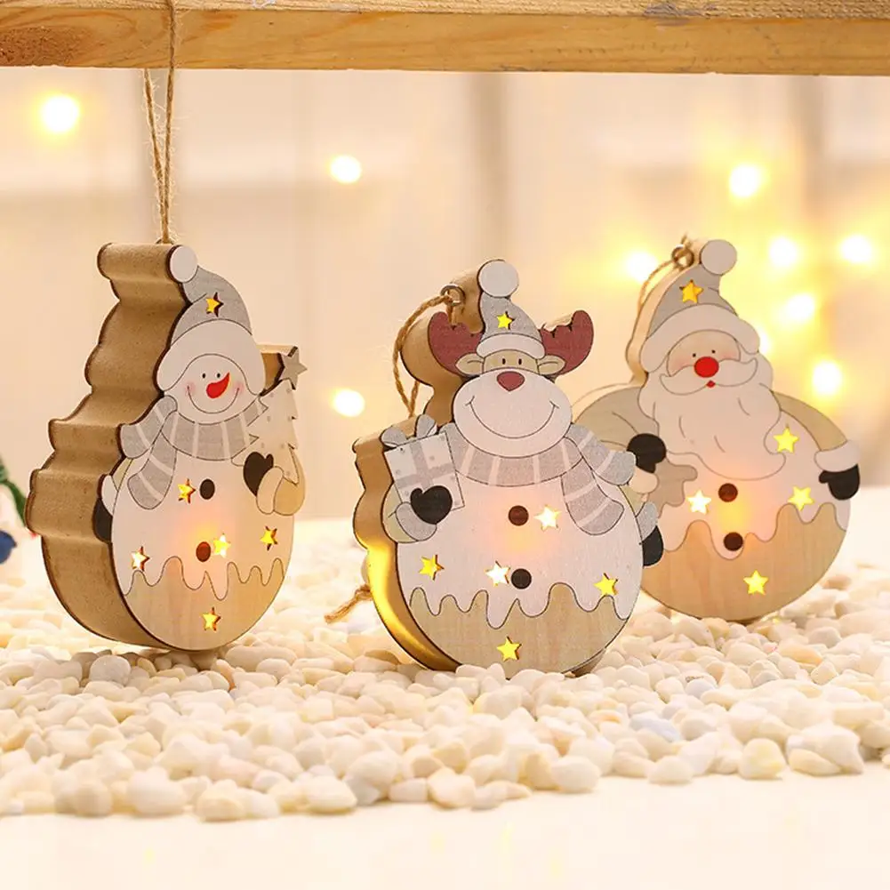 

Christmas Brooches LED Light Luminous Pins Cartoon Santa Claus Snowman Elk Deer Bells Plush Pin Badges Brooch Decoration Navidad