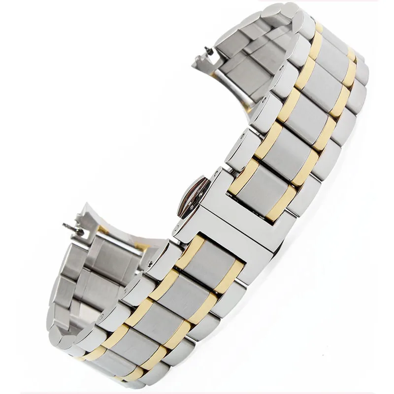Ремешок из нержавеющей стали для мужчин и женщин модный однотонный браслет