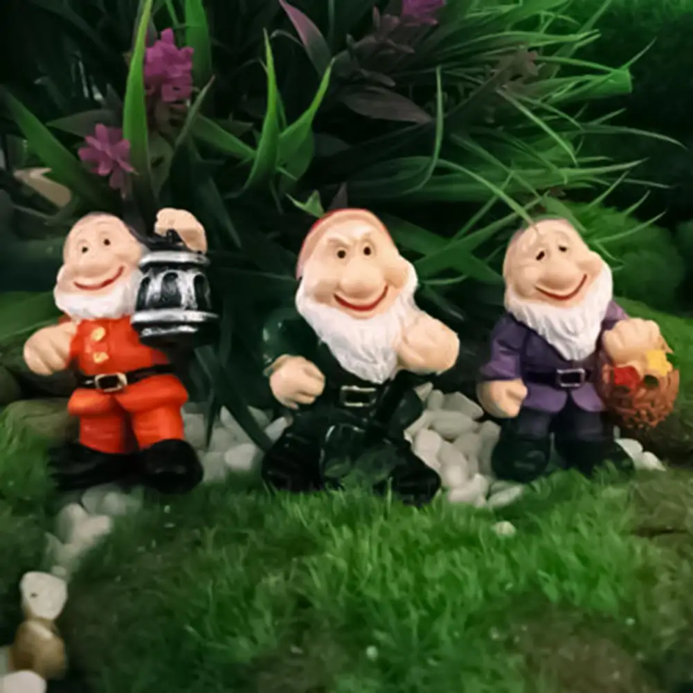 

60% Hot Sales!!! Miniature Model Unique Wide Application Resin Fairy Garden Gnomes Ornaments for Decorating