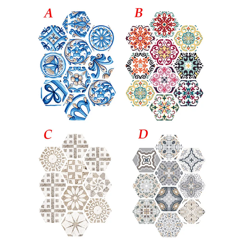 Hexagon Self-Adhesive Non-Slip Bathroom Kitchen Floor Wall Tile Sticker Home Decoration Supplies JMSS 10 Pcs | Дом и сад