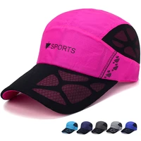 summer men mesh cap cycling running cap baseball tennis hat breathable quick dry hat bone snapback women climbing running sport