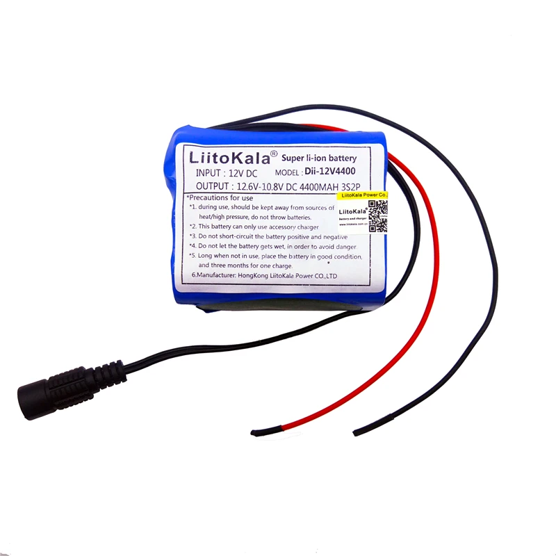 HK liitokala 12V 2200mah 3000mAh 6800mah 9800mah 10ah 18650 Li-lon DC 12V сверхмощная перезаряжаемая батарея