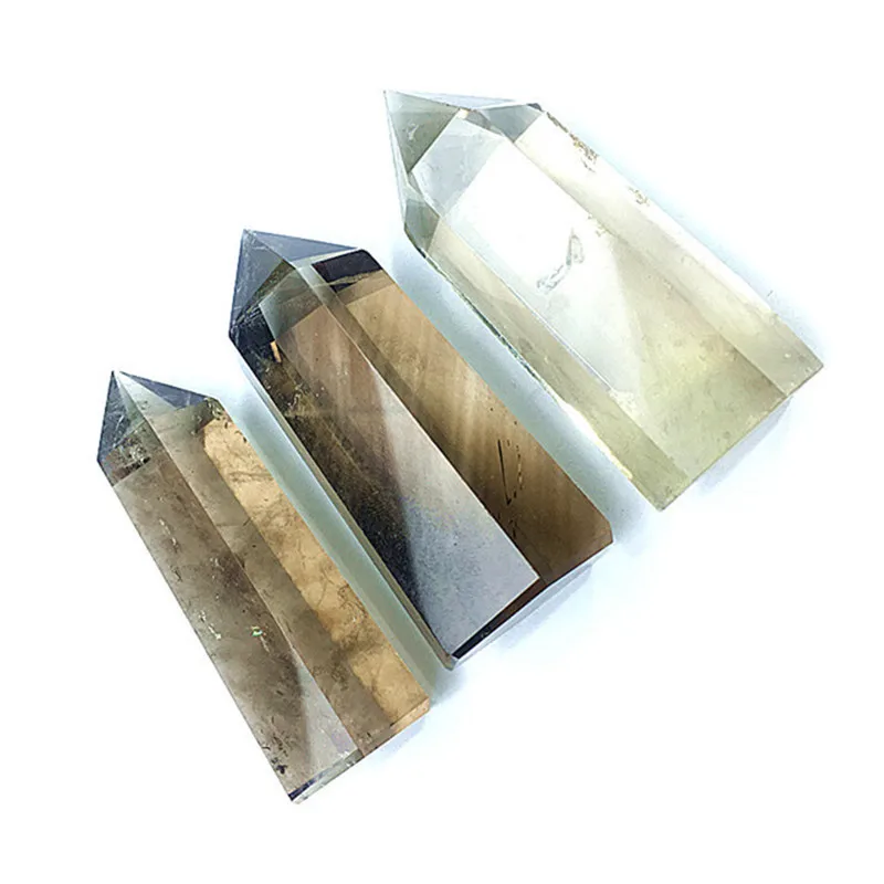 

Wholesale Natural Healing Crystals Tower Wand Smoky Quartz Points For Christmas Decoration