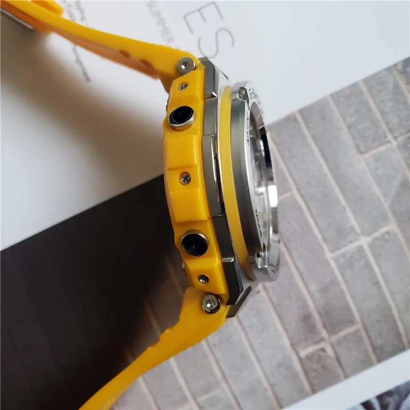 

High Quality Men's Watches T400 Sports Watch LED Digital Clock Alloy PU Strap Analog Quartz Man WristWatch
