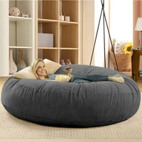 dropship living room removable washable large microsuede bean bag cover furniture fat girls can be seat sofa bed cover