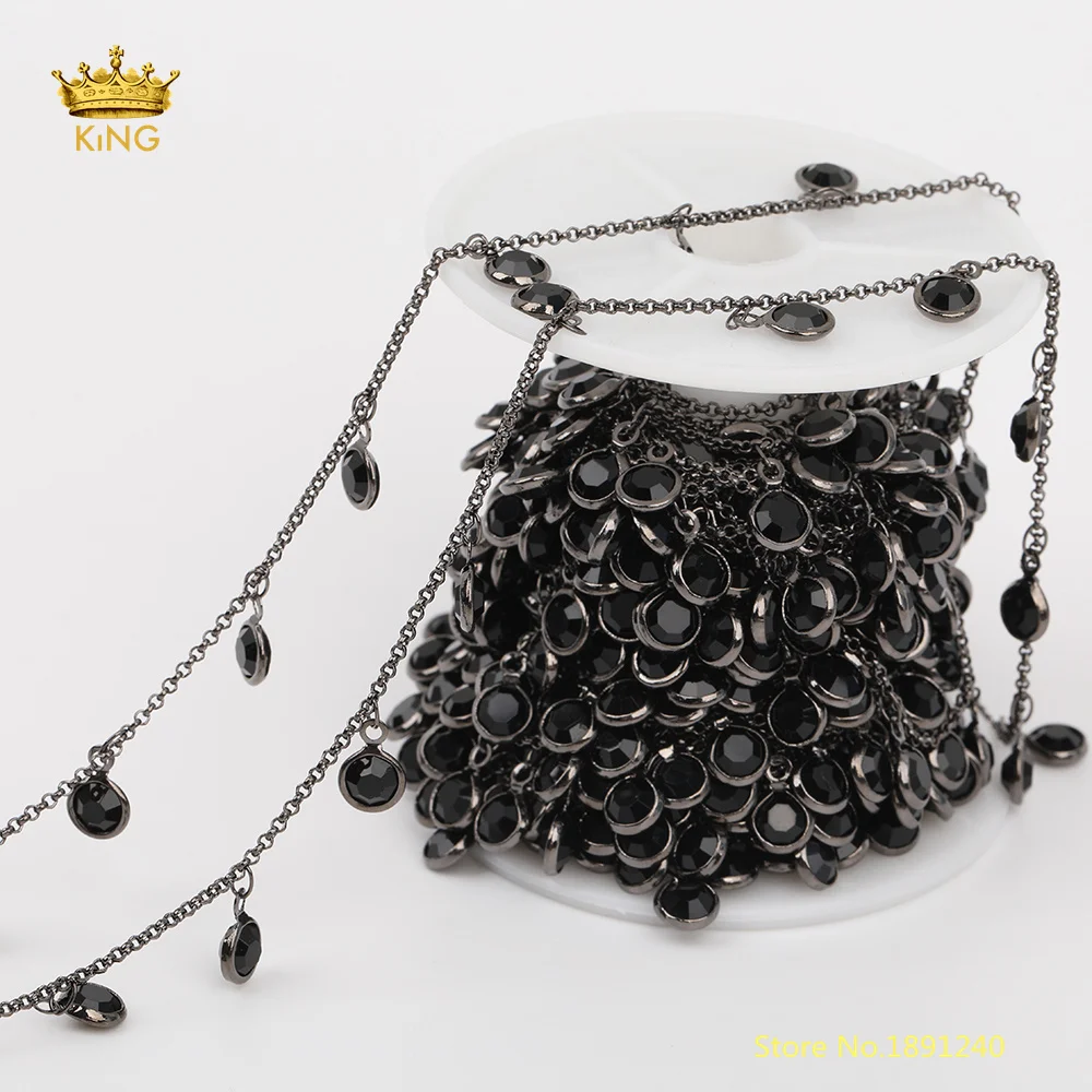 Стеклянные цепочки для исцеления от чокеров 5 метров граненая монета стеклянная